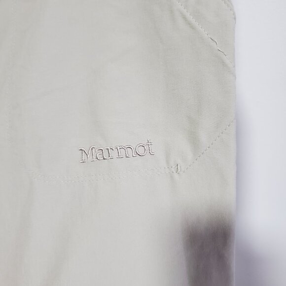 MARMOT Mazot Convertible Pants Zip Off Shorts Capris Hiking Beige Women 10 x 32" - Picture 5 of 16